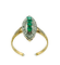 Bague Bague marquise ornée d'émeraudes et de diamants 58 Facettes 50264