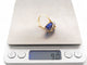 Bague 54 vintage bague FRED t54 en or jaune 18k sertie pierre lapis lazuli 9gr 58 Facettes 269965