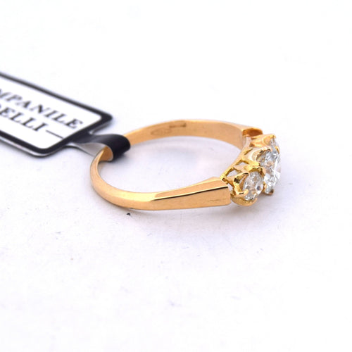 Anello antico con diamanti en or jaune 18 kt 58 Facettes