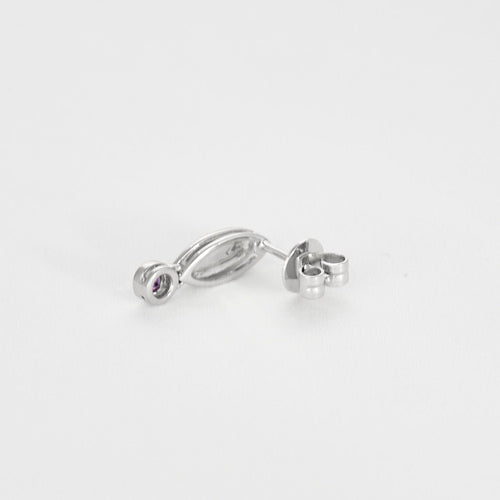 Boucles d'oreilles Boucles en or blanc et améthyste 58 Facettes LP1308/15