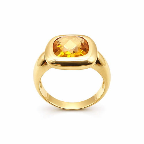 Bague 60 Bague or jaune & citrine 58 Facettes