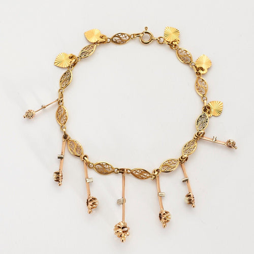 Bracelet Bracelet 3 ors et perle 58 Facettes LP525