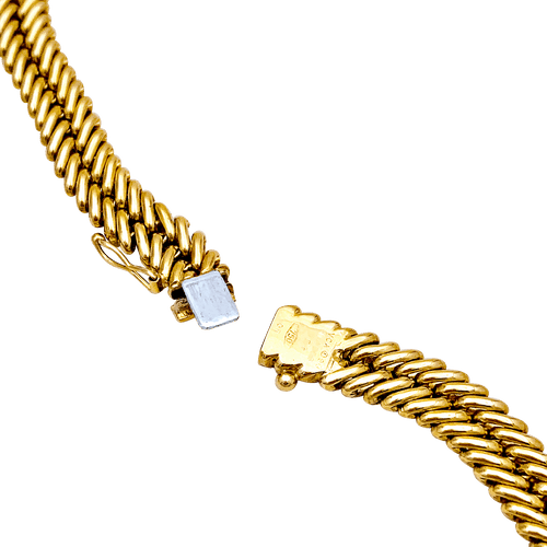 Collier Collier Van Cleef & Arpels, or jaune, saphir, diamants. 58 Facettes 34594