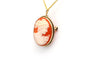 Pendentif Pendentif Années 50 en or jaune serti d'un camée 58 Facettes 23038