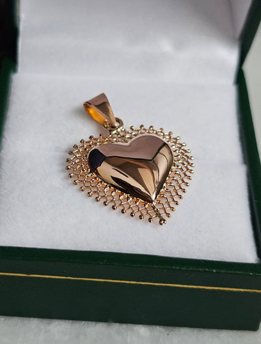 Pendentif Pendentif cœur en or rose 18 carats 58 Facettes 694