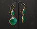 Boucles d'oreilles Boucles d'oreilles agathe verte et or 58 Facettes