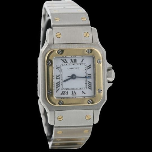 Montre Cartier Montre Santos Dame Or Jaune 18K Et Acier 58 Facettes MT42876