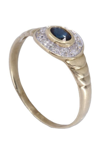Bague 53 BAGUE MODERNE SAPHIR ET DIAMANTS 58 Facettes 086581