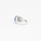 Bague 53 Bague d'inspiration Art Déco or blanc, saphir de Ceylan 58 Facettes