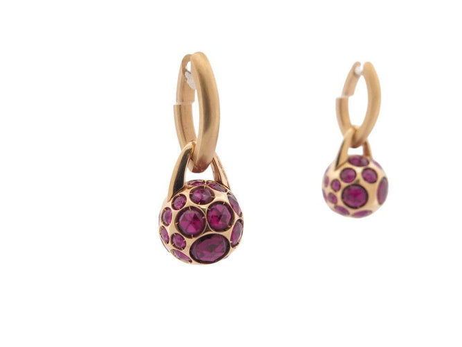 Boucles d'oreilles boucles d'oreilles POMELLATO harem rhodolite or rose 18k s 58 Facettes 268836