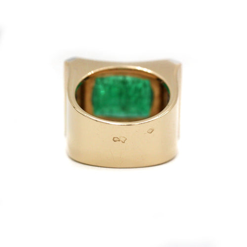 Bague 49 Bague - Or, Platine, Diamants & Emeraude 58 Facettes 250055R