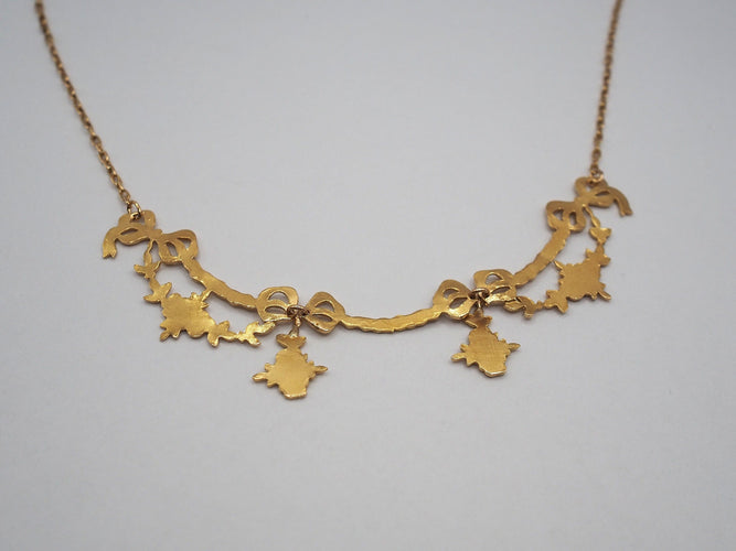 Collier Collier draperie or jaune époque Napoléon III 58 Facettes 1842