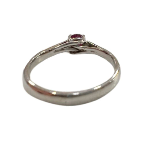 Bague 52.5 Bague d'époque contemporaine en or blanc avec rubis 58 Facettes Q332B