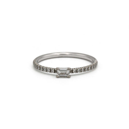 Bague 53 Bague Or blanc, Diamants, Etincelle - CARTIER 58 Facettes 260011R