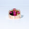 Bague 52 Bague Tank or rose rubis et diamants 58 Facettes 240 400