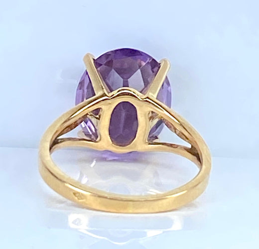 Bague 50 Bague or jaune améthyste 58 Facettes AB647