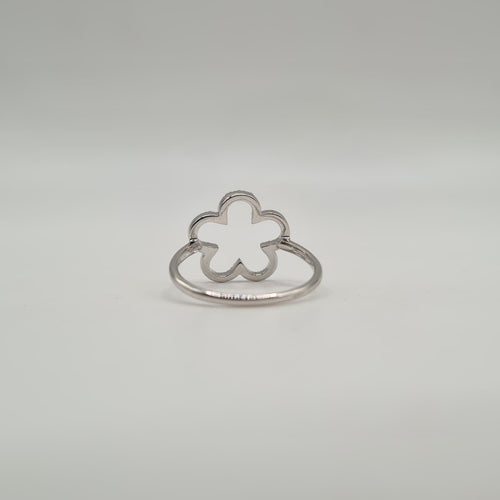 Bague 52 Bague fleur or blanc sertie de diamants 58 Facettes