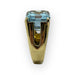 Bague 56 Bague or jaune Topaze bleue 58 Facettes 149051458