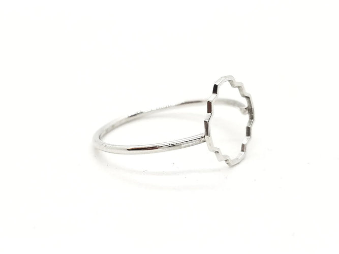 Bague 54 Bague Transparence Or blanc 58 Facettes 578911RV