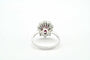 Bague Bague en or blanc avec un rubis du Mozambique de 1,63 ct et des diamants en périphérie 58 Facettes 8409