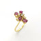 Bague 54 Bague en or jaune rubis et diamants 58 Facettes