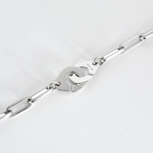 Collier Dinh Van - Collier menottes or blanc 58 Facettes