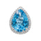 Bague 51.5 Bague Cocktail Or blanc Topaze, Diamant 58 Facettes 3798774CN
