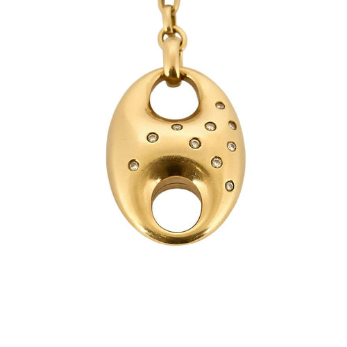 Collier VALENTE MILANO - Collier négligée en or jaune, ébène, rubis, diamants et os. 58 Facettes SMA0232