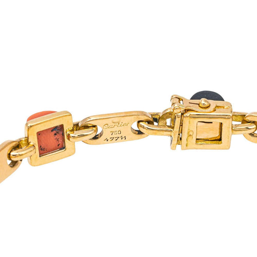 Bracelet Cartier Bracelet  Or jaune Onyx, Corail 58 Facettes 3982037RV