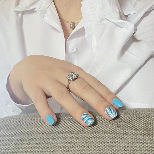 Bague Bague Vintage carrée - Diamants 0,44 carat - Or gris 18 K et platine 58 Facettes AA 1697