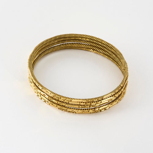 Bracelet Lot de cinq bracelets en or jaune 58 Facettes SOI3035