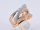 Bague 54 Bague en or rose sertie de diamants taille brillant 58 Facettes 2182