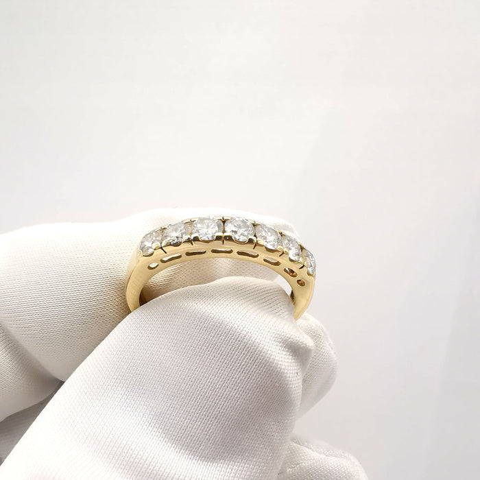 Yellow gold and diamond ring