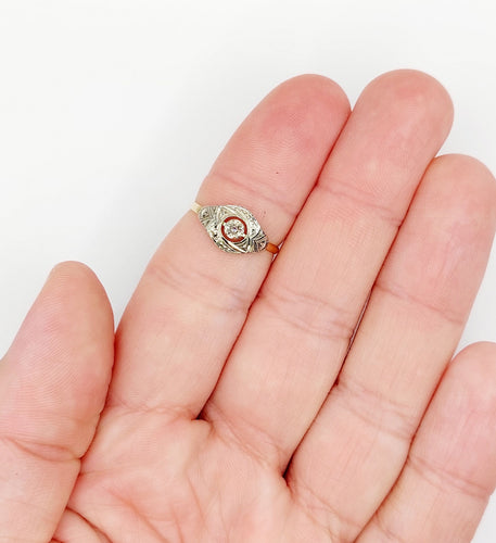 Bague 54 Bague art déco or diamant 58 Facettes A04937