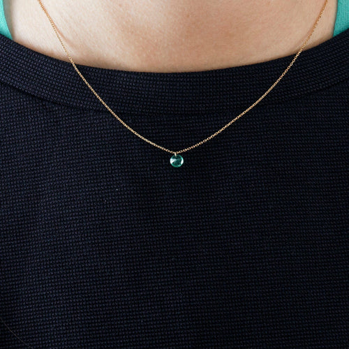 Collier Collier or jaune La Brune et La Blonde émeraude 58 Facettes 43166