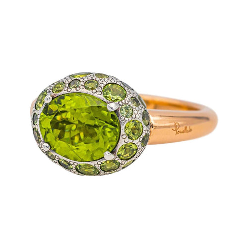 Bague 56 Pomellato Bague Tabou Or rose, Argent Peridot 58 Facettes 4909527CN