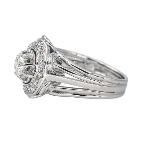 Bague 51 Bague Or blanc, Platine Diamant 58 Facettes 4425765CN