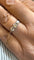 Bague 53 Alliance vintage trilogie diamants or blanc 58 Facettes