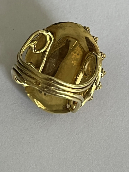 Yellow gold dome ring