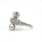 Bague 53 Bague - Or blanc, perles et diamants 58 Facettes 1155