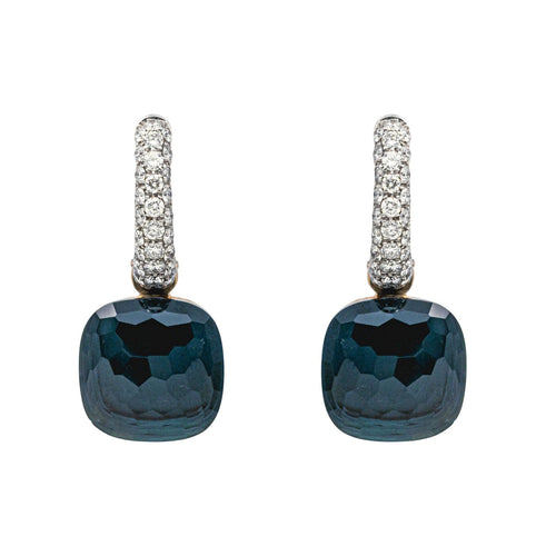 Boucles d'oreilles Pomellato Boucles d'oreilles Nudo Or rose Topaze, Diamant 58 Facettes 4174325RV