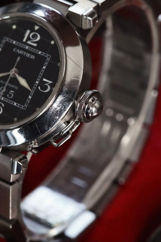 Montre CARTIER - Montre Pasha cadran noir, mouvement automatique 58 Facettes