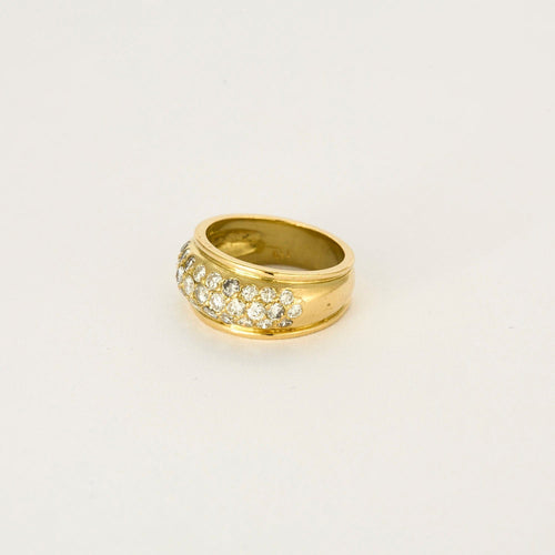 Bague 48 Bague or jaune diamants 58 Facettes LP1234/10