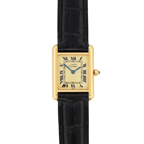 Montre Cartier - Montre Tank Must - Lemon roman dial - SM - Mint 58 Facettes