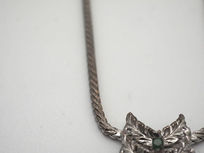 Collier Collier or blanc émeraude 58 Facettes