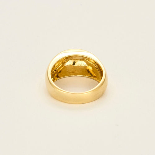 Bague 57 Bague jonc en or jaune 58 Facettes CAN1331X4