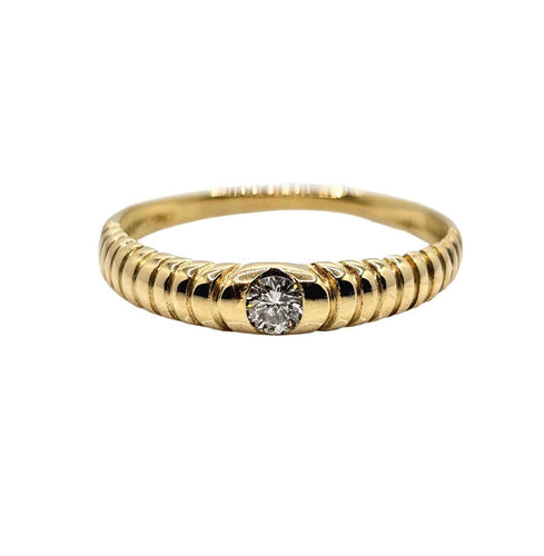 Bague 55.5 Bague Diamant or jaune sertie d'un diamant 58 Facettes 669