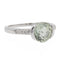 White gold ring Prasiolite, Diamond 