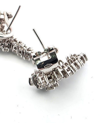 Boucles d'oreilles Orecchini en or blanc 18 kt et diamants 58 Facettes