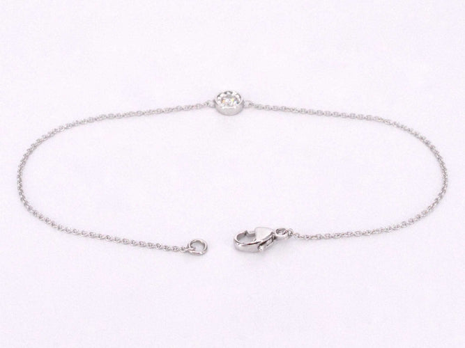 Bracelet Bracelet en or blanc avec diamant 0,10 carat 58 Facettes 2235
